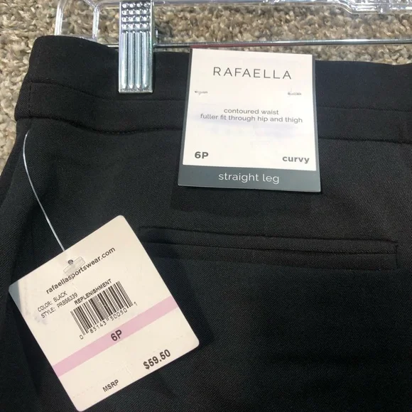 NWT NWT Rafaella Curvy Gabardine Slim Leg Stretch Dress Pant Size 6P - Picture 5 of 5